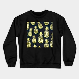 Golden pineapple pattern Crewneck Sweatshirt